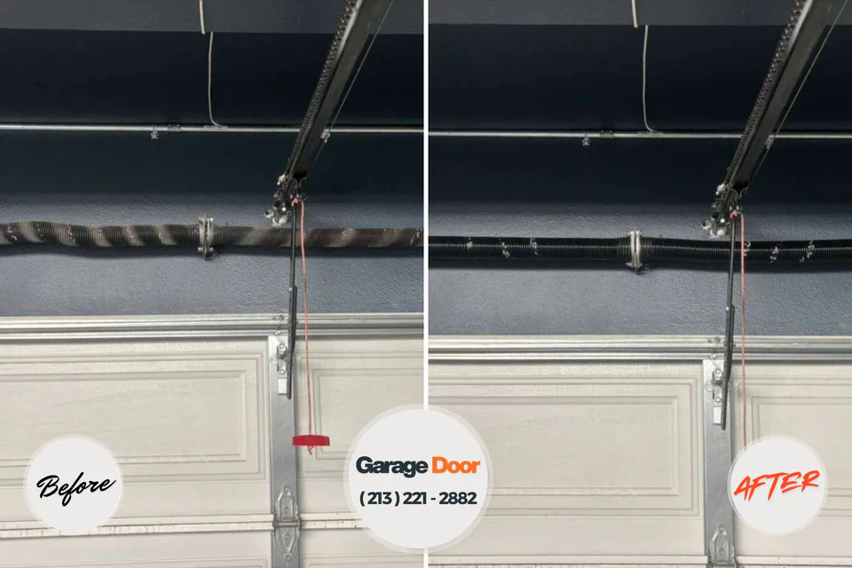 Before and after: garage door repair Shiremanstown, PA